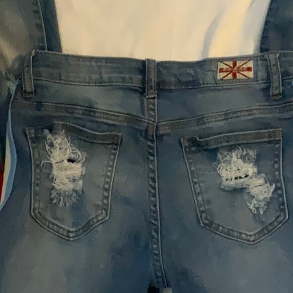 Machine Pour Neuf Mode Rainbowcore Distressed Denim Jean 5/28  Dopamine Pride - Picture 6 of 12